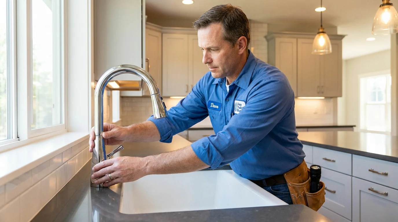 Kitchen faucet installation by Johns Plumbing LLC in Moroni
